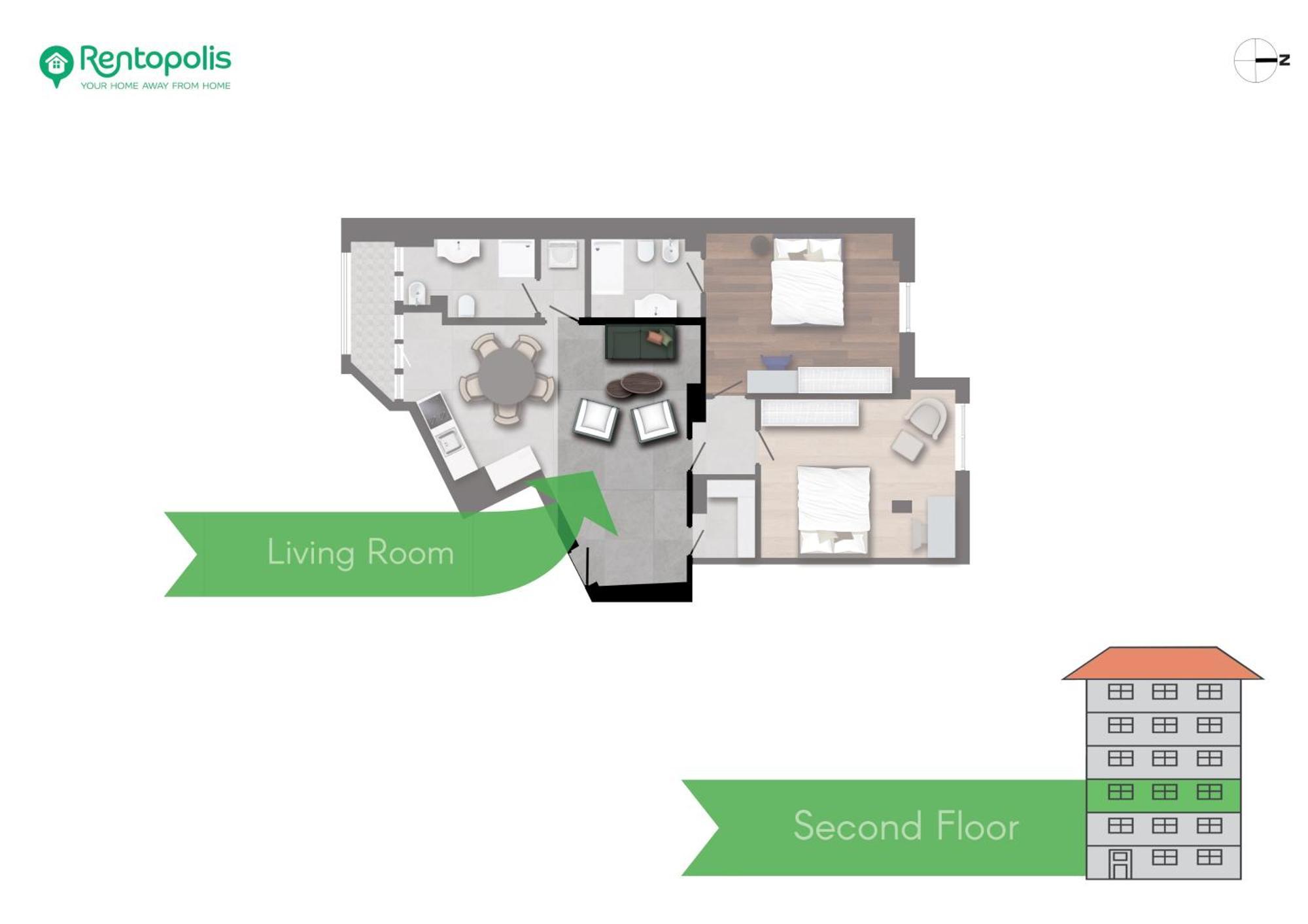 Spacious 2bdr With Balcony Arco-sempione Area, By Rentopolis Appartement