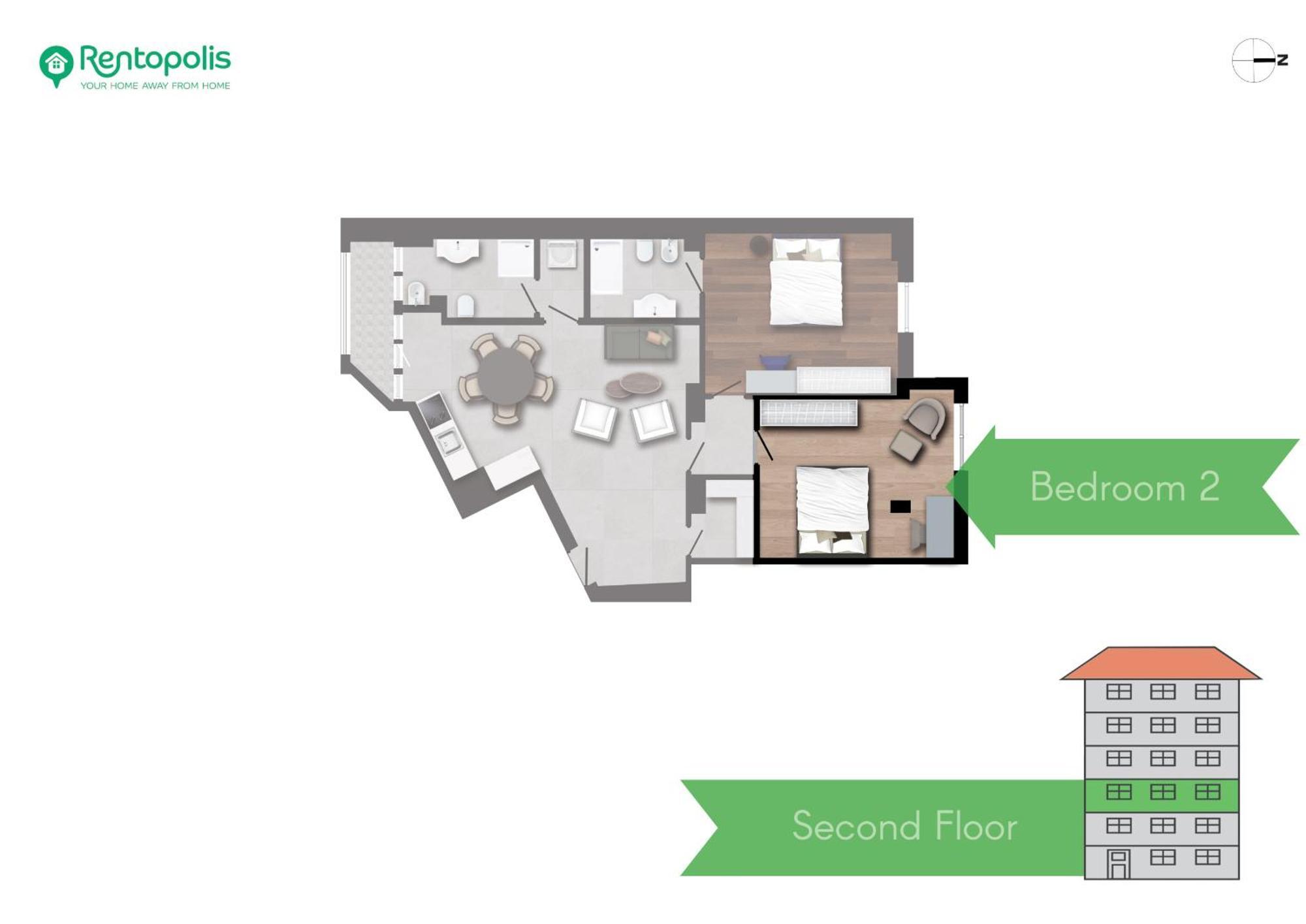 Spacious 2bdr With Balcony Arco-sempione Area, By Rentopolis *