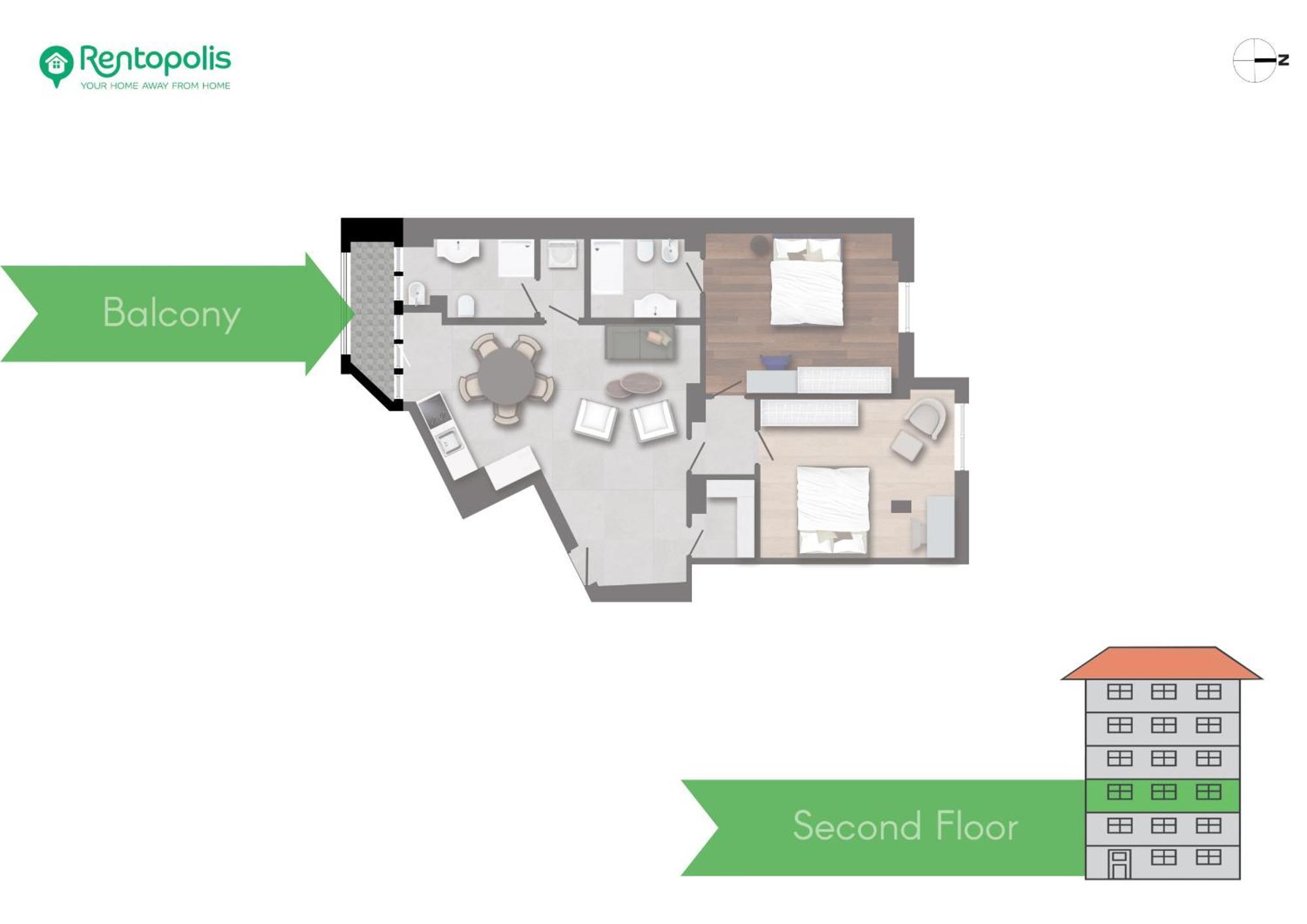 Spacious 2bdr With Balcony Arco-sempione Area, By Rentopolis * Milan